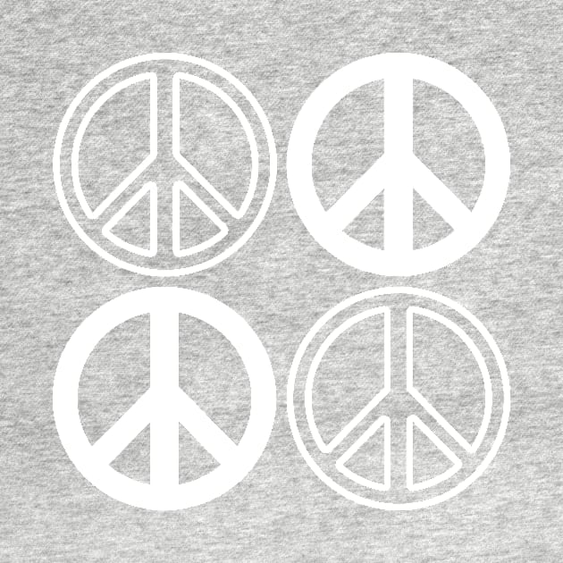 Pink and White Peace Signs Pattern by ExpressYourSoulTees